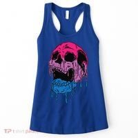 Subtle Bisexual Skull Bi Pride Flag Bisexuality Women's Tank Top thumb 0