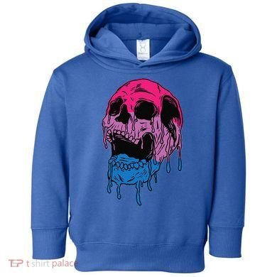 Subtle Bisexual Skull Bi Pride Flag Bisexuality Toddler Hoodie