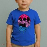 Subtle Bisexual Skull Bi Pride Flag Bisexuality Toddler T-Shirt thumb 2
