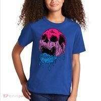 Subtle Bisexual Skull Bi Pride Flag Bisexuality Kids T-Shirt thumb 2