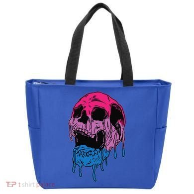 Subtle Bisexual Skull Bi Pride Flag Bisexuality Tote Bag