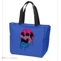 Subtle Bisexual Skull Bi Pride Flag Bisexuality Tote Bag thumb 3