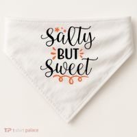 Salty But Sweet Summer Beach USA-Made Doggie Bandana thumb 0