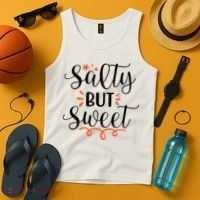 Salty But Sweet Summer Beach Tank Top thumb 4