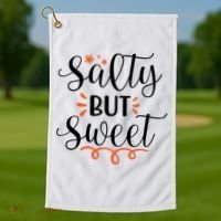 Salty But Sweet Summer Beach Golf Towel thumb 1
