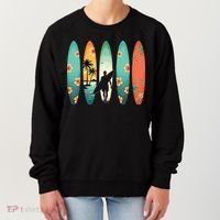 Surfer Beach Surfing Hawaiian Surfboarder Funny Surf Women's Sweatshirt thumb 0