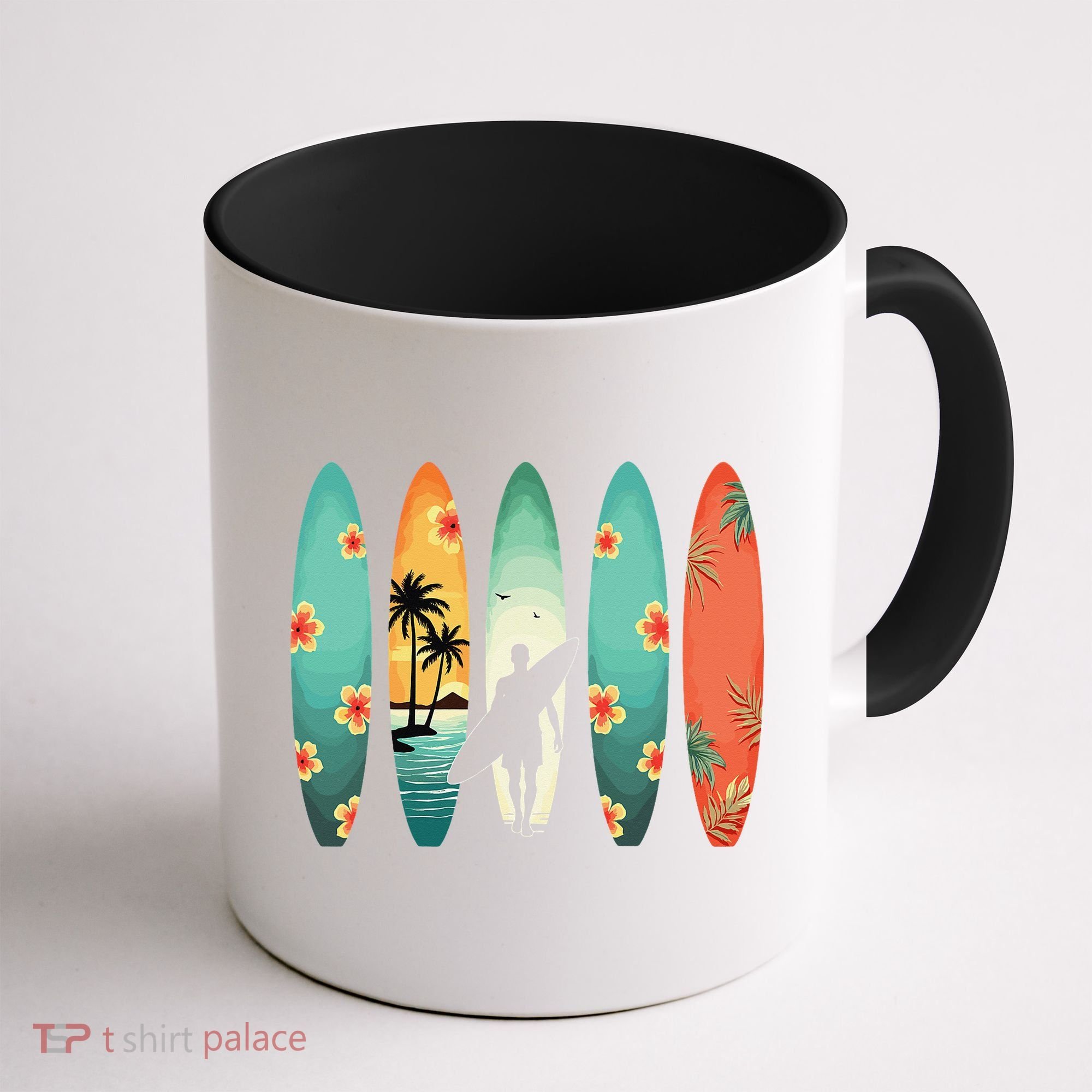 Surfer Beach Surfing Hawaiian Surfboarder Funny Surf Coffee Mug