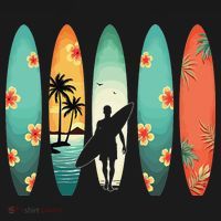 Surfer Beach Surfing Hawaiian Surfboarder Funny Surf Women's Hoodie thumb 2