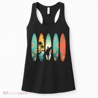 Surfer Beach Surfing Hawaiian Surfboarder Funny Surf Women's Tank Top thumb 0