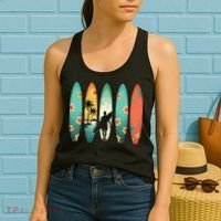 Surfer Beach Surfing Hawaiian Surfboarder Funny Surf Women's Tank Top thumb 2