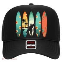 Surfer Beach Surfing Hawaiian Surfboarder Funny Surf Hat thumb 0