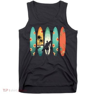 Surfer Beach Surfing Hawaiian Surfboarder Funny Surf Tank Top