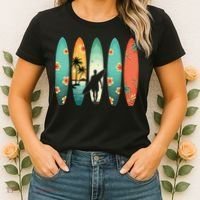 Surfer Beach Surfing Hawaiian Surfboarder Funny Surf Women's T-Shirt thumb 2