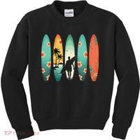 Surfer Beach Surfing Hawaiian Surfboarder Funny Surf Kids Sweatshirt thumb 0