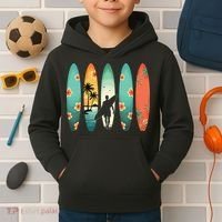 Surfer Beach Surfing Hawaiian Surfboarder Funny Surf Kids Hoodie thumb 2