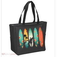 Surfer Beach Surfing Hawaiian Surfboarder Funny Surf Tote Bag thumb 2