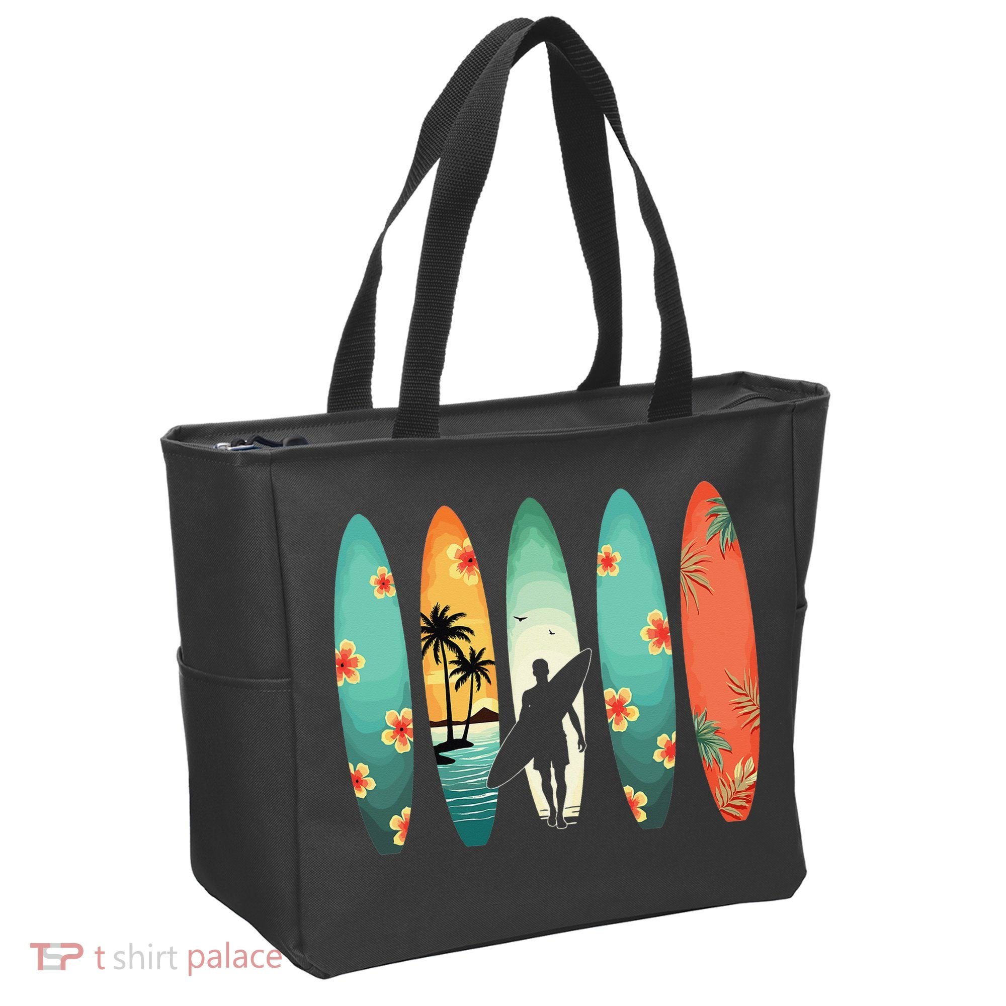 Surfer Beach Surfing Hawaiian Surfboarder Funny Surf Tote Bag