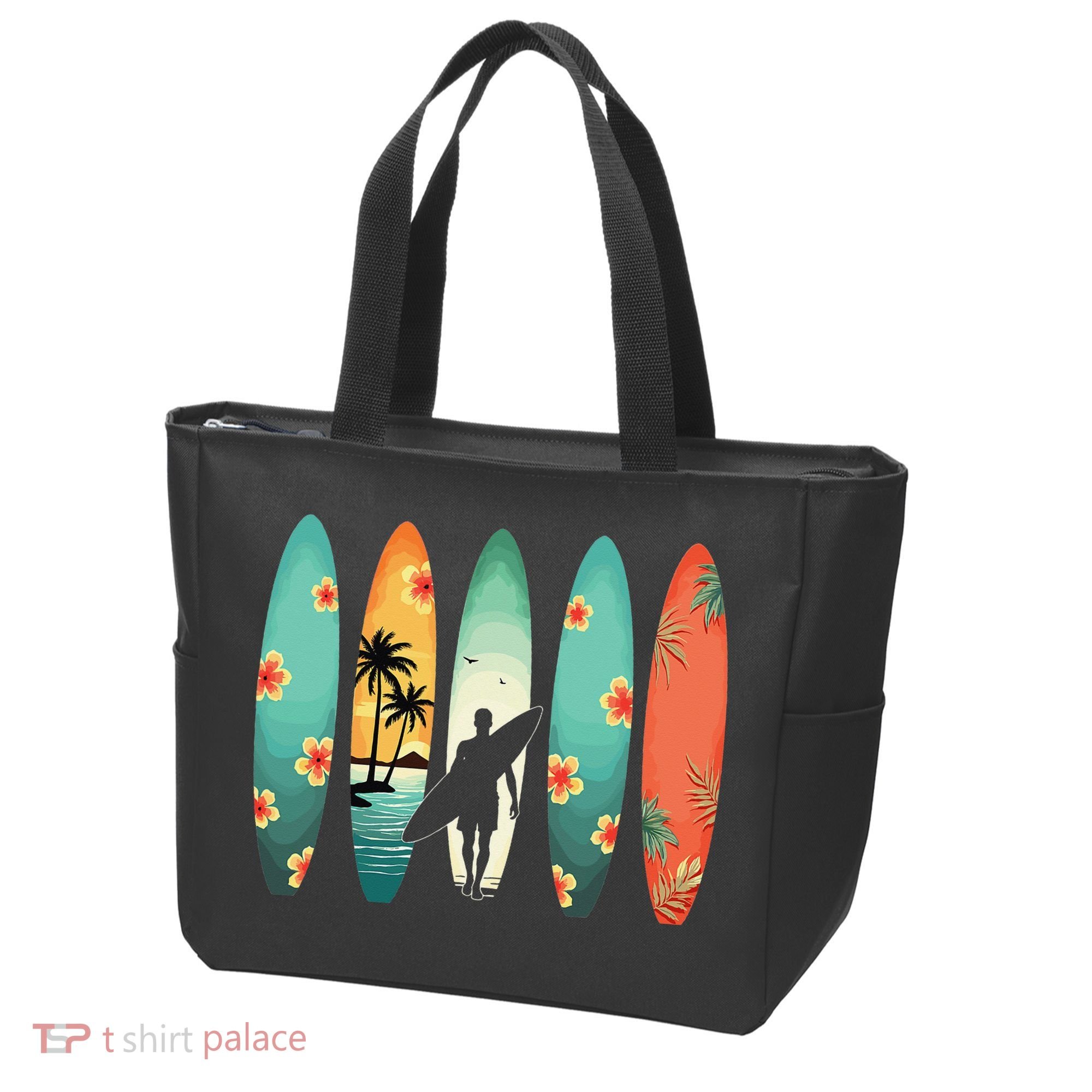 Surfer Beach Surfing Hawaiian Surfboarder Funny Surf Tote Bag