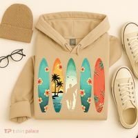 Surfer Beach Surfing Hawaiian Surfboarder Funny Surf Hoodie thumb 4
