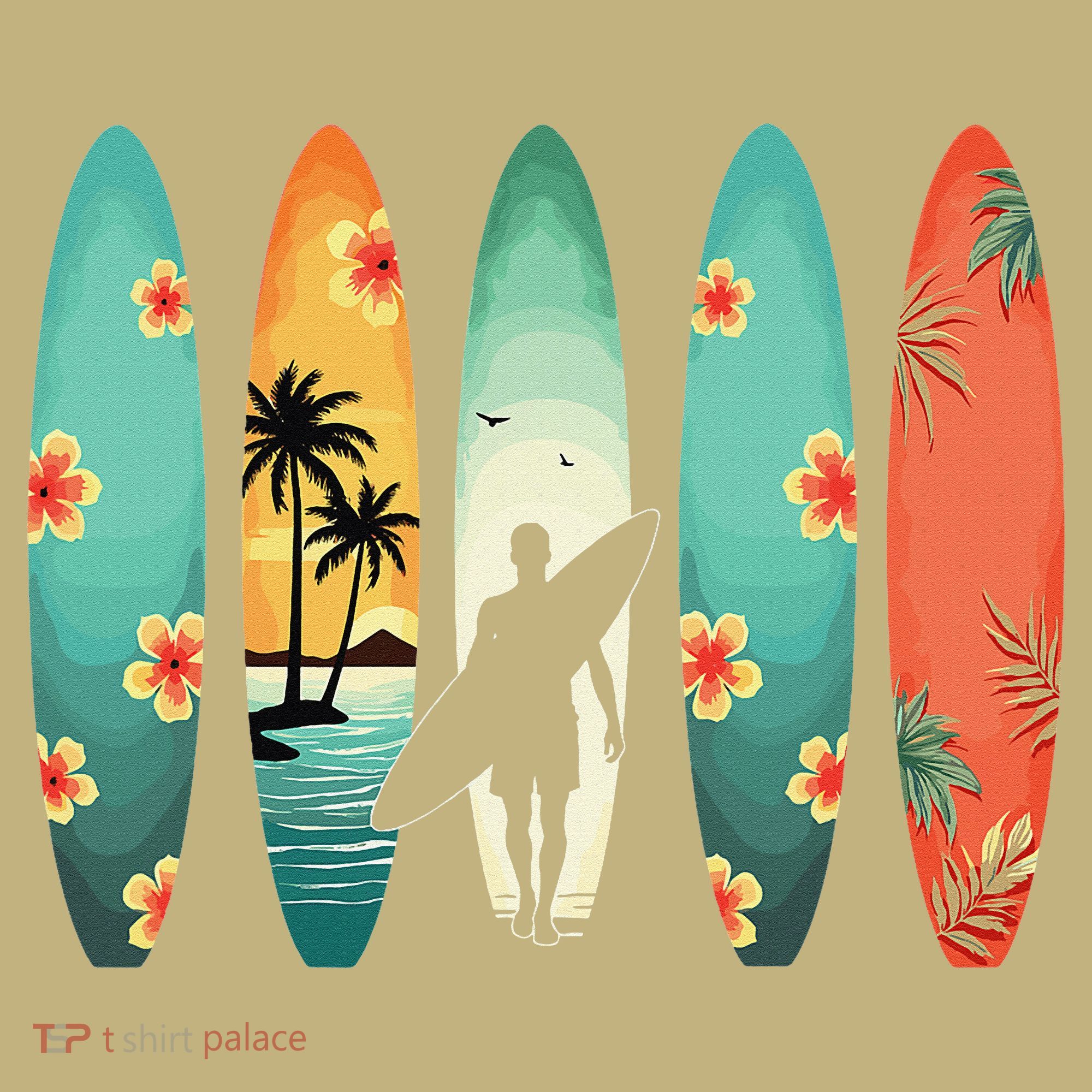 Surfer Beach Surfing Hawaiian Surfboarder Funny Surf Long Sleeve Shirt