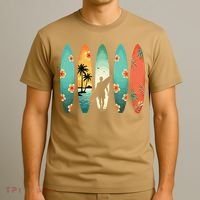 Surfer Beach Surfing Hawaiian Surfboarder Funny Surf T-Shirt thumb 3