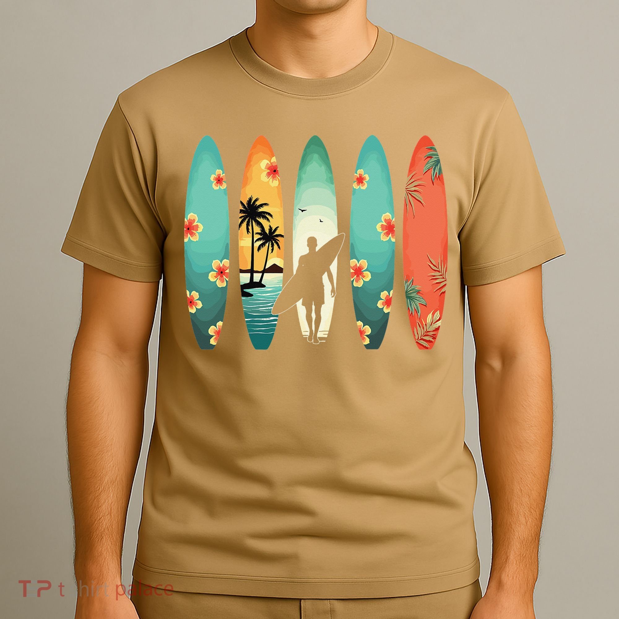 Surfer Beach Surfing Hawaiian Surfboarder Funny Surf T-Shirt