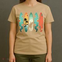 Surfer Beach Surfing Hawaiian Surfboarder Funny Surf T-Shirt thumb 4