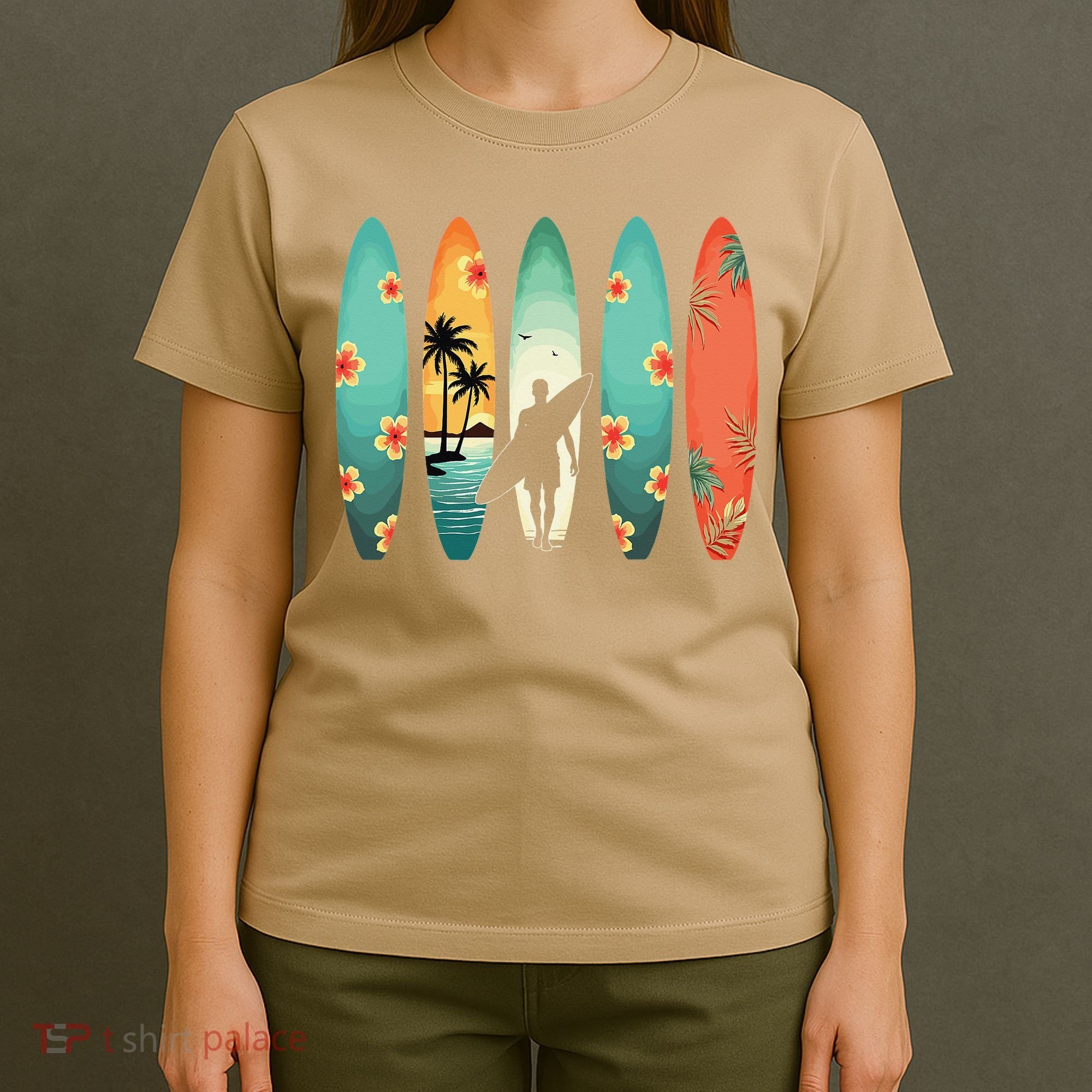 Surfer Beach Surfing Hawaiian Surfboarder Funny Surf T-Shirt