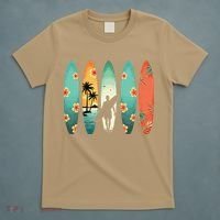 Surfer Beach Surfing Hawaiian Surfboarder Funny Surf T-Shirt thumb 5