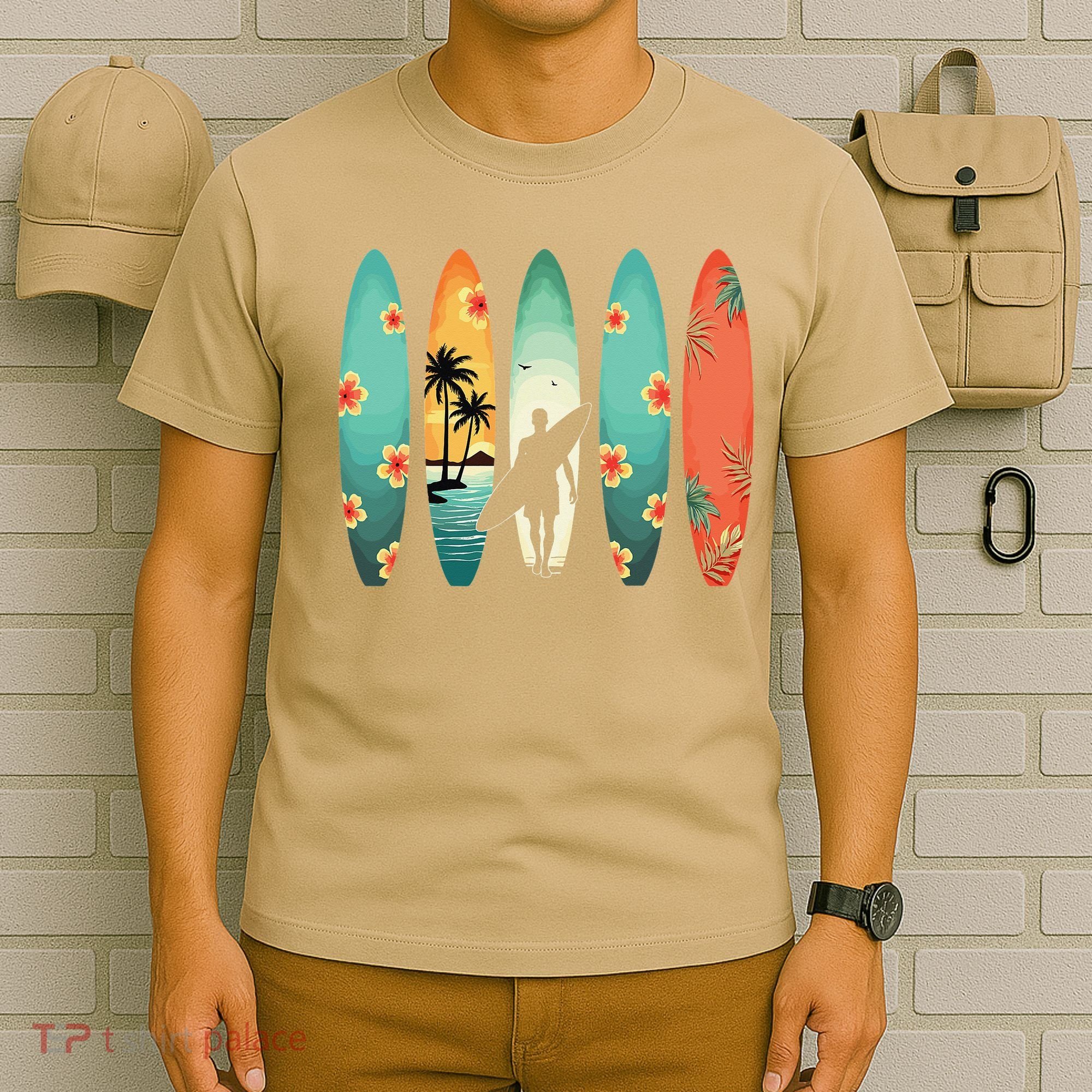 Surfer Beach Surfing Hawaiian Surfboarder Funny Surf T-Shirt