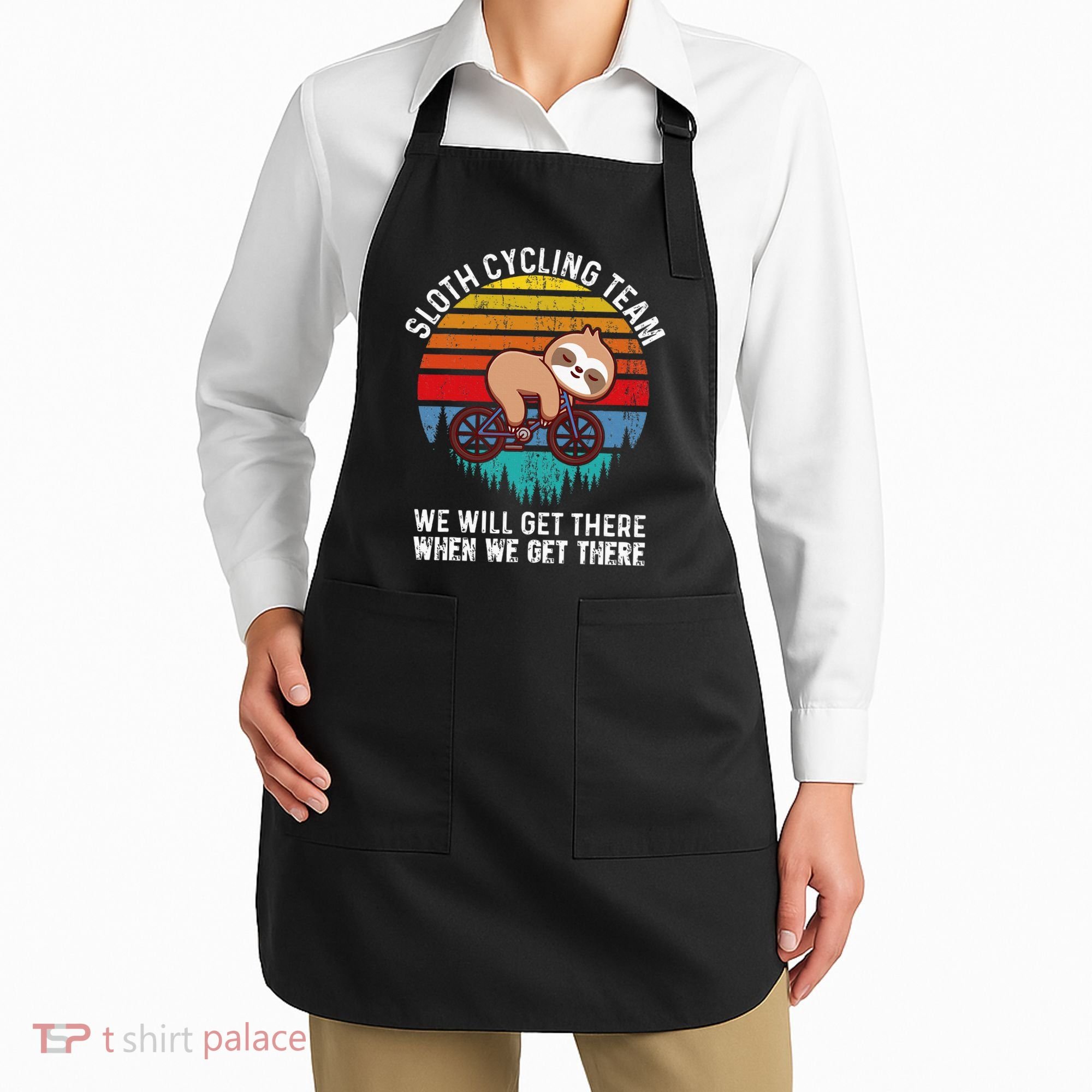 Sloth Bike Sloth Bike Riding Cycling Team Apron