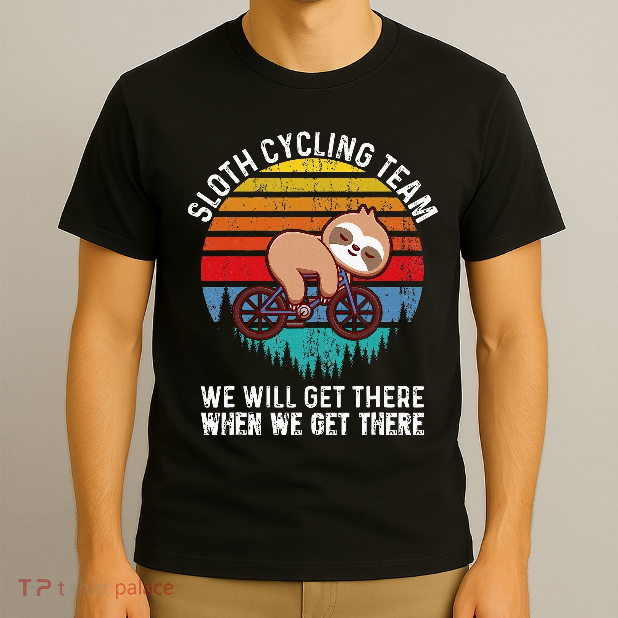 Sloth Bike Sloth Bike Riding Cycling Team T-Shirt