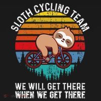 Sloth Bike Sloth Bike Riding Cycling Team Polo thumb 3
