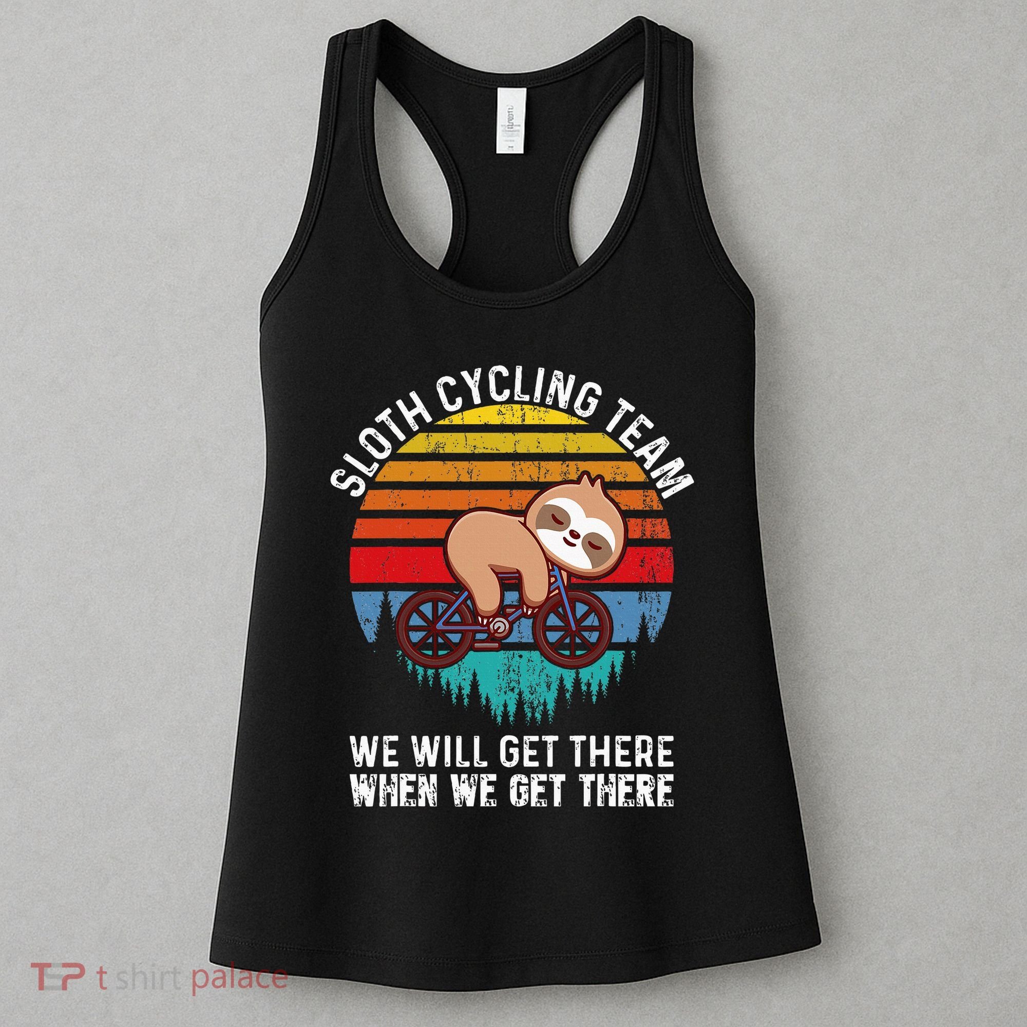 Sloth Bike Sloth Bike Riding Cycling Team Women's Tank Top