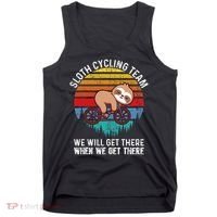 Sloth Bike Sloth Bike Riding Cycling Team Tank Top thumb 0