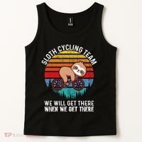 Sloth Bike Sloth Bike Riding Cycling Team Tank Top thumb 2