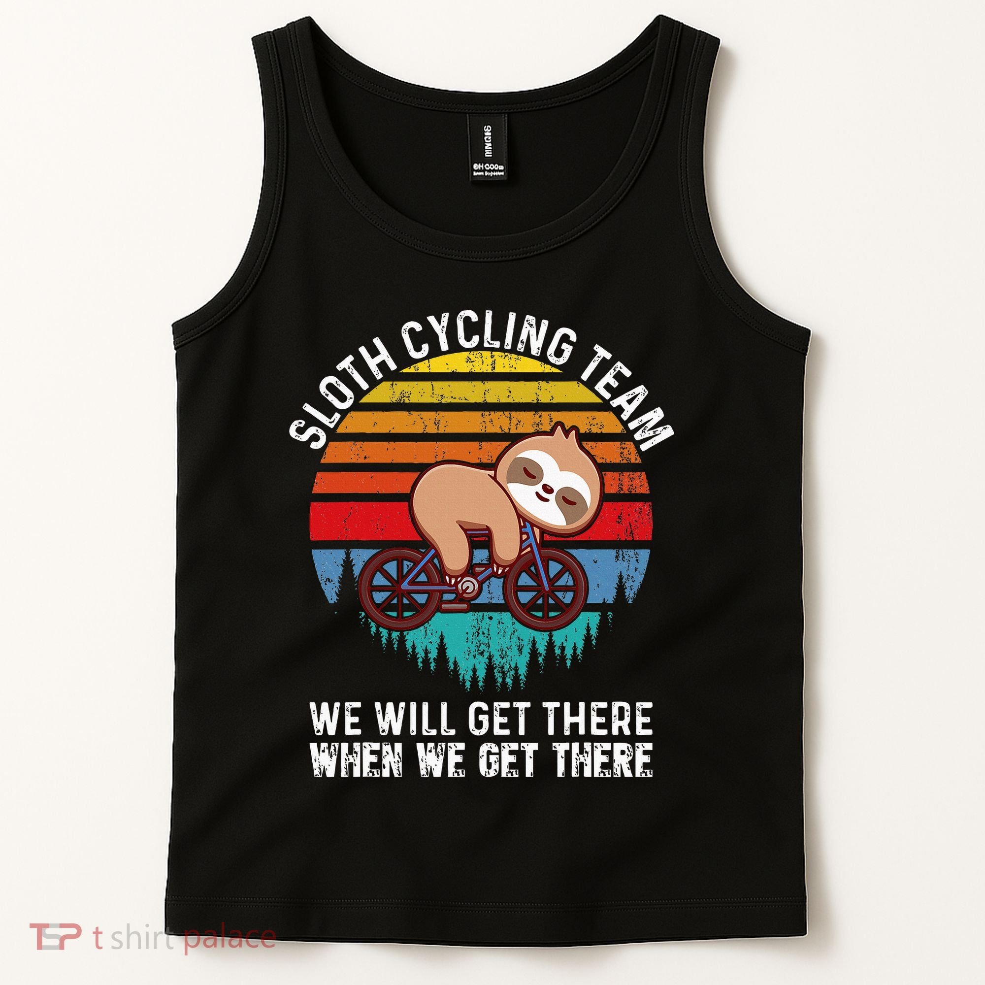 Sloth Bike Sloth Bike Riding Cycling Team Tank Top