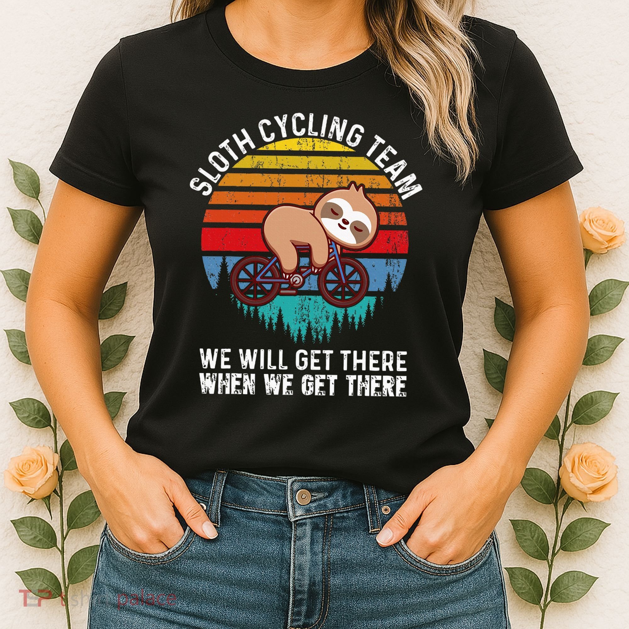 Sloth Bike Sloth Bike Riding Cycling Team Women's T-Shirt