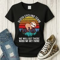 Sloth Bike Sloth Bike Riding Cycling Team Women's T-Shirt thumb 3