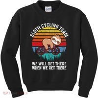 Sloth Bike Sloth Bike Riding Cycling Team Kids Sweatshirt thumb 0