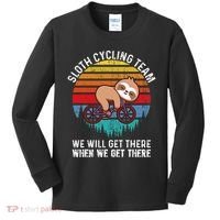 Sloth Bike Sloth Bike Riding Cycling Team Kids Long Sleeve Shirt thumb 0
