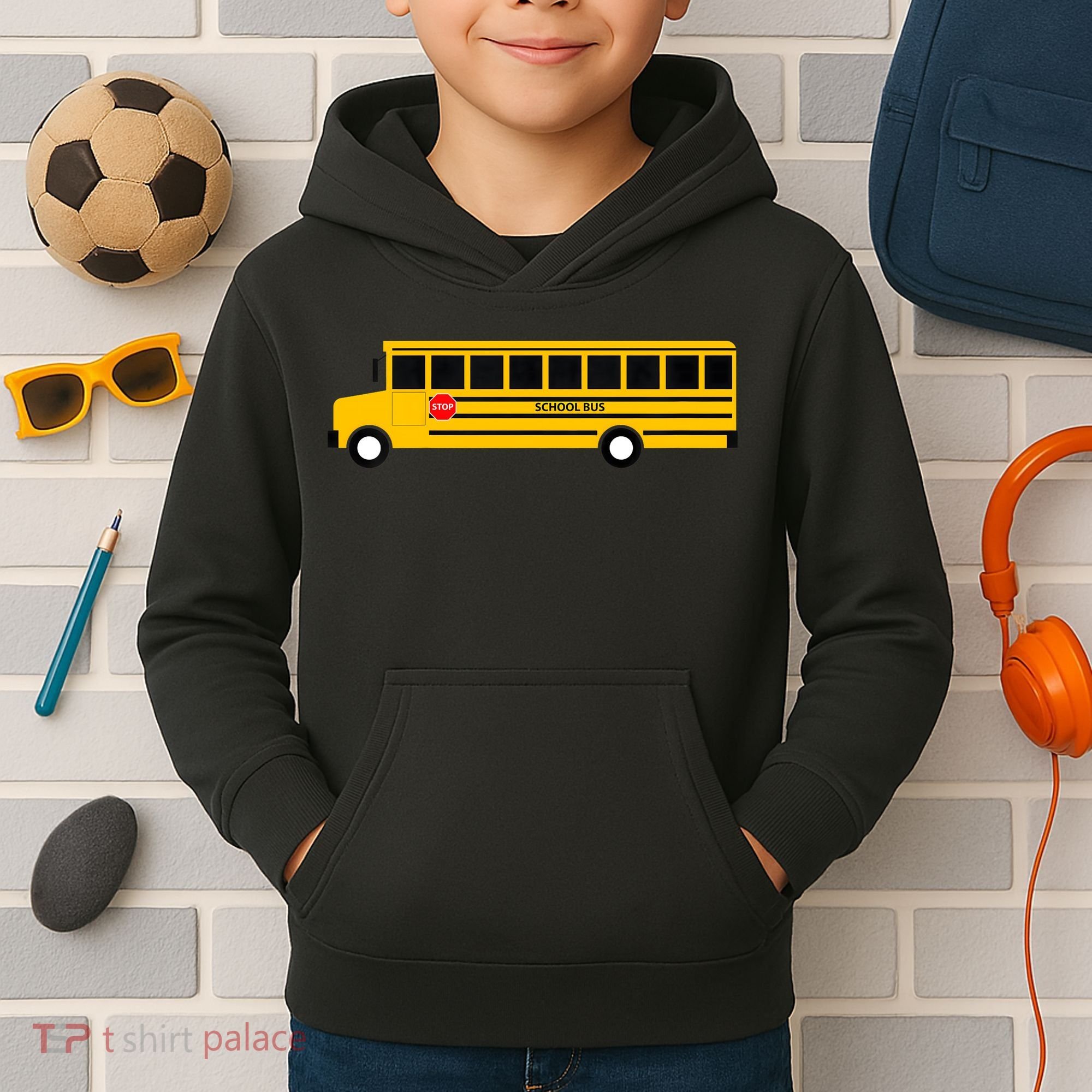 School Bus Kids Hoodie