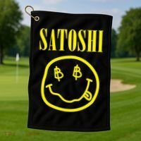 Satoshi Bitcoin Golf Towel thumb 1