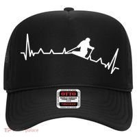 Skiing Backcountry Skier Heartbeat Ski Telemark Norway Meaningful Gift Hat thumb 0