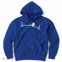 Skiing Backcountry Skier Heartbeat Ski Telemark Norway Meaningful Gift Hoodie thumb 0