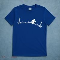 Skiing Backcountry Skier Heartbeat Ski Telemark Norway Meaningful Gift T-Shirt thumb 5