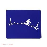 Skiing Backcountry Skier Heartbeat Ski Telemark Norway Meaningful Gift Mousepad thumb 0