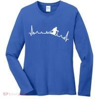 Skiing Backcountry Skier Heartbeat Ski Telemark Norway Meaningful Gift Women's Long Sleeve Shirt thumb 0