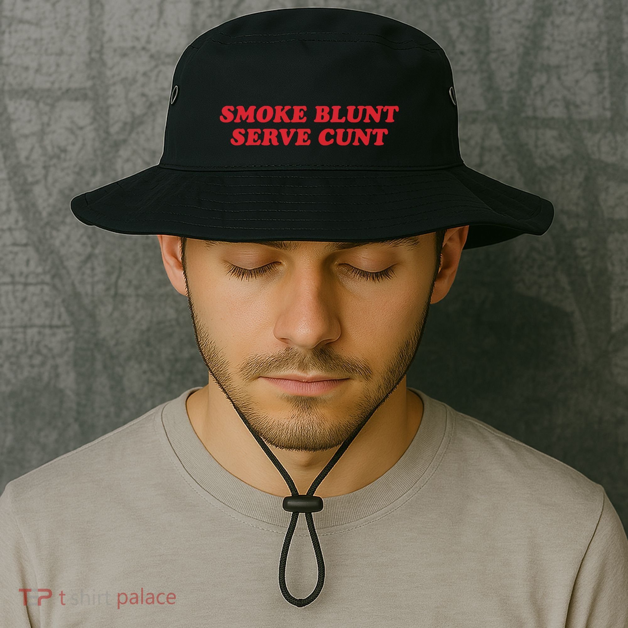 Smoke Blunt Serve Cunt Bucket Hat