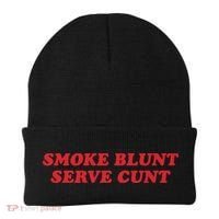 Smoke Blunt Serve Cunt Beanie thumb 0